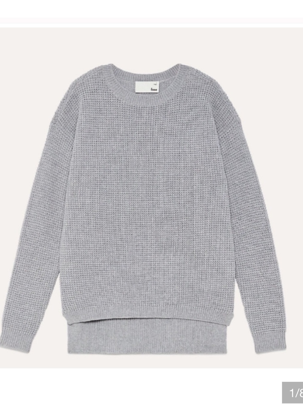 Wilfred Free XS Crewneck Knit Sweater - Light Gray
